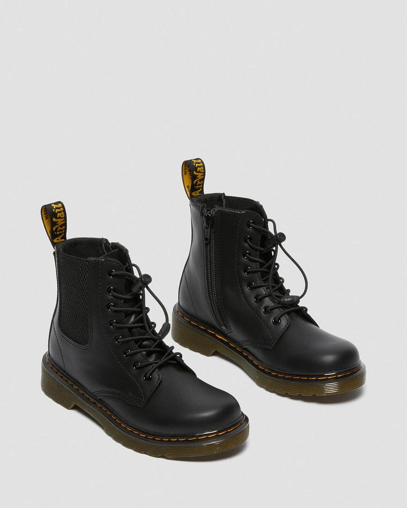 Kids' Dr Martens Junior 1460 Harper Leather Casual Boots Black | AU 659RVD